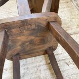 Pair of Aranjou elm “T” chairs