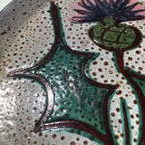 Vallauris Thistles flat plate hand decorated