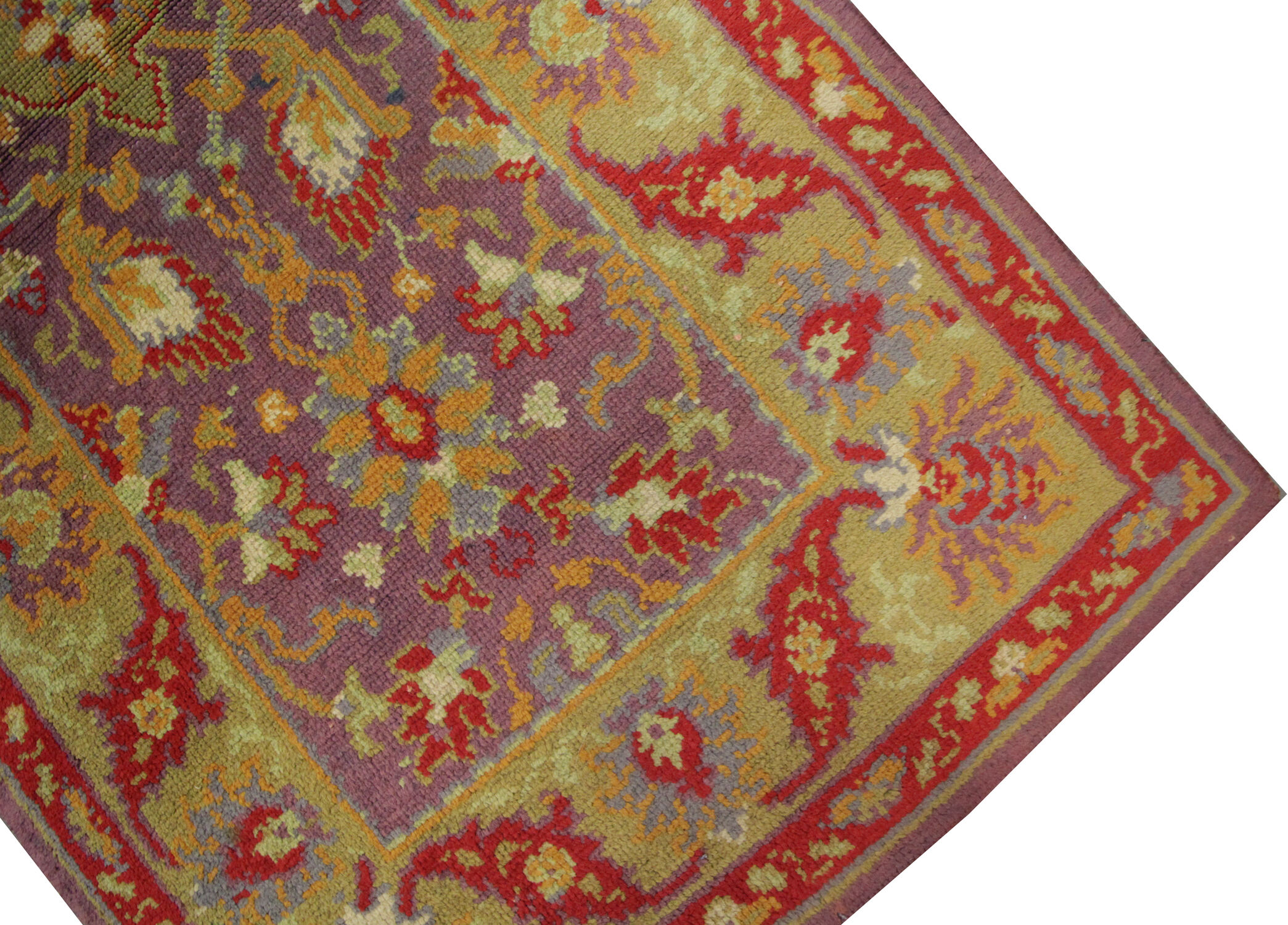 Antique Irish Handmade Wool Donegal Rug  1900-87x175cm