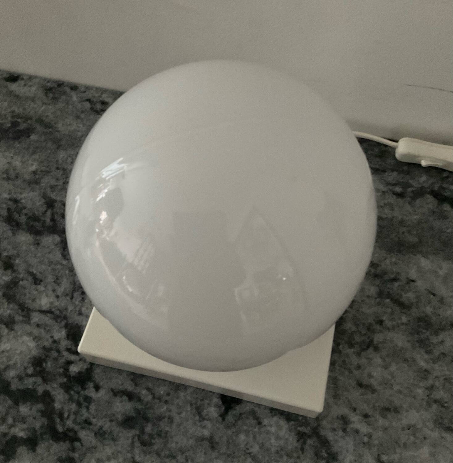 Opaline ball lamp from the 70s-80s.