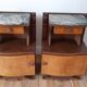 Duo of bedside tables in beech wood art deco 30s