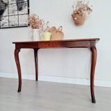 Old table - wooden desk with curved legs