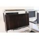 Series of 6 minimalist chairs in chrome metal and black leather around 1970