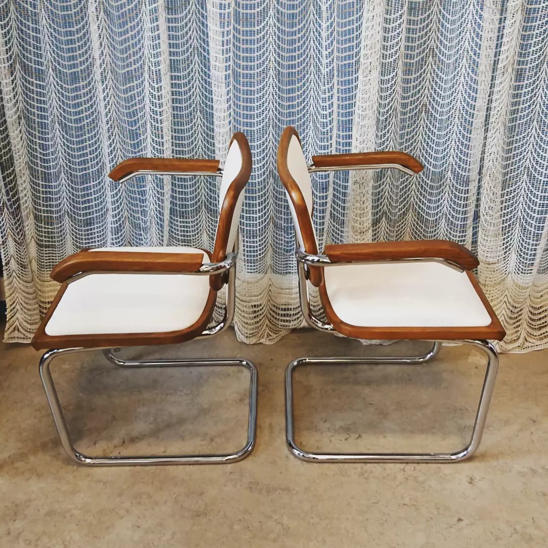 Cesca B64 armchairs by Marcel Breuer