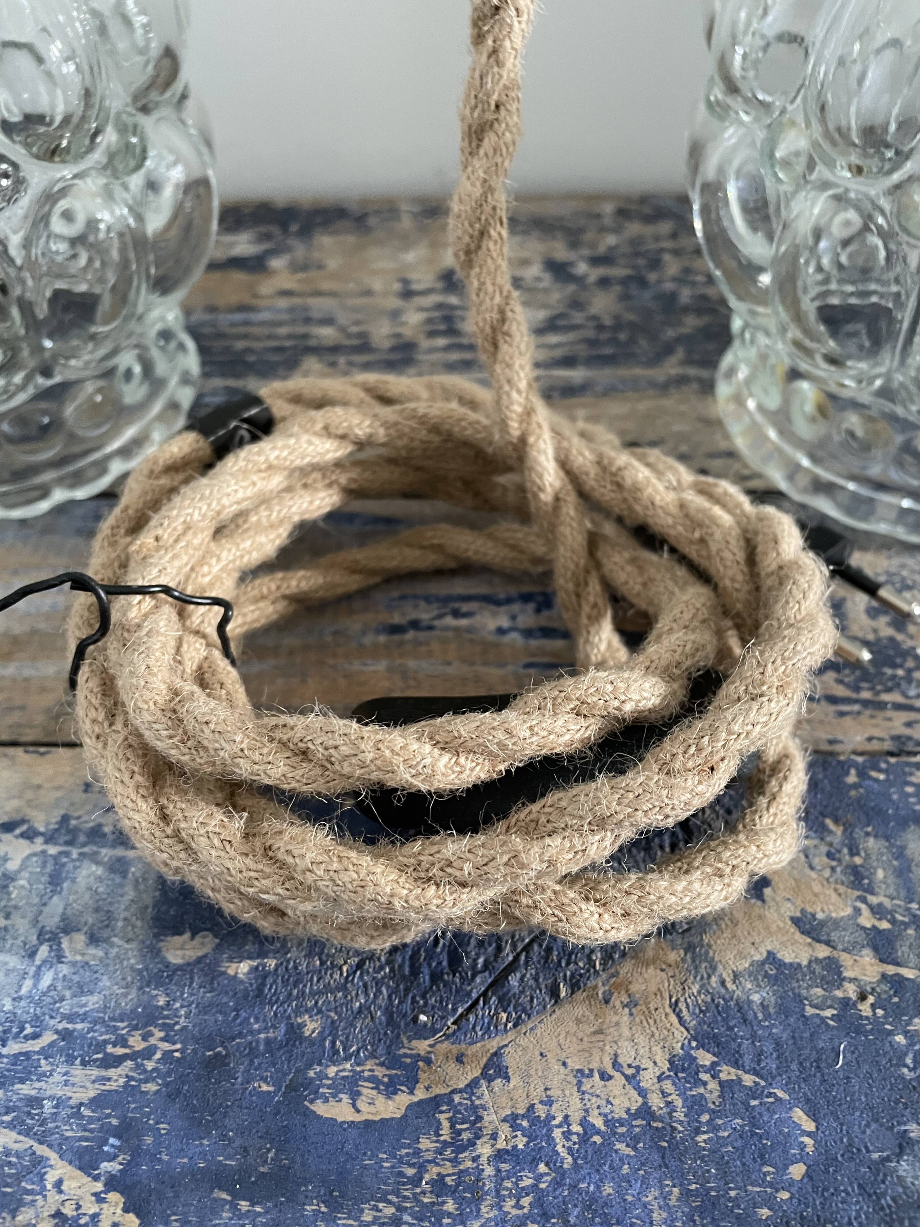 Set of two glass walking lamps