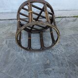 Rattan pouf