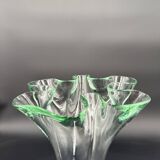 Blown glass vase in free form
