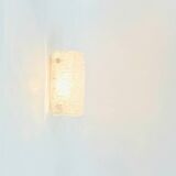 Pair of Mid-Century Modern Murano Ice Glass Wall Lights from Kaiser, 1960s