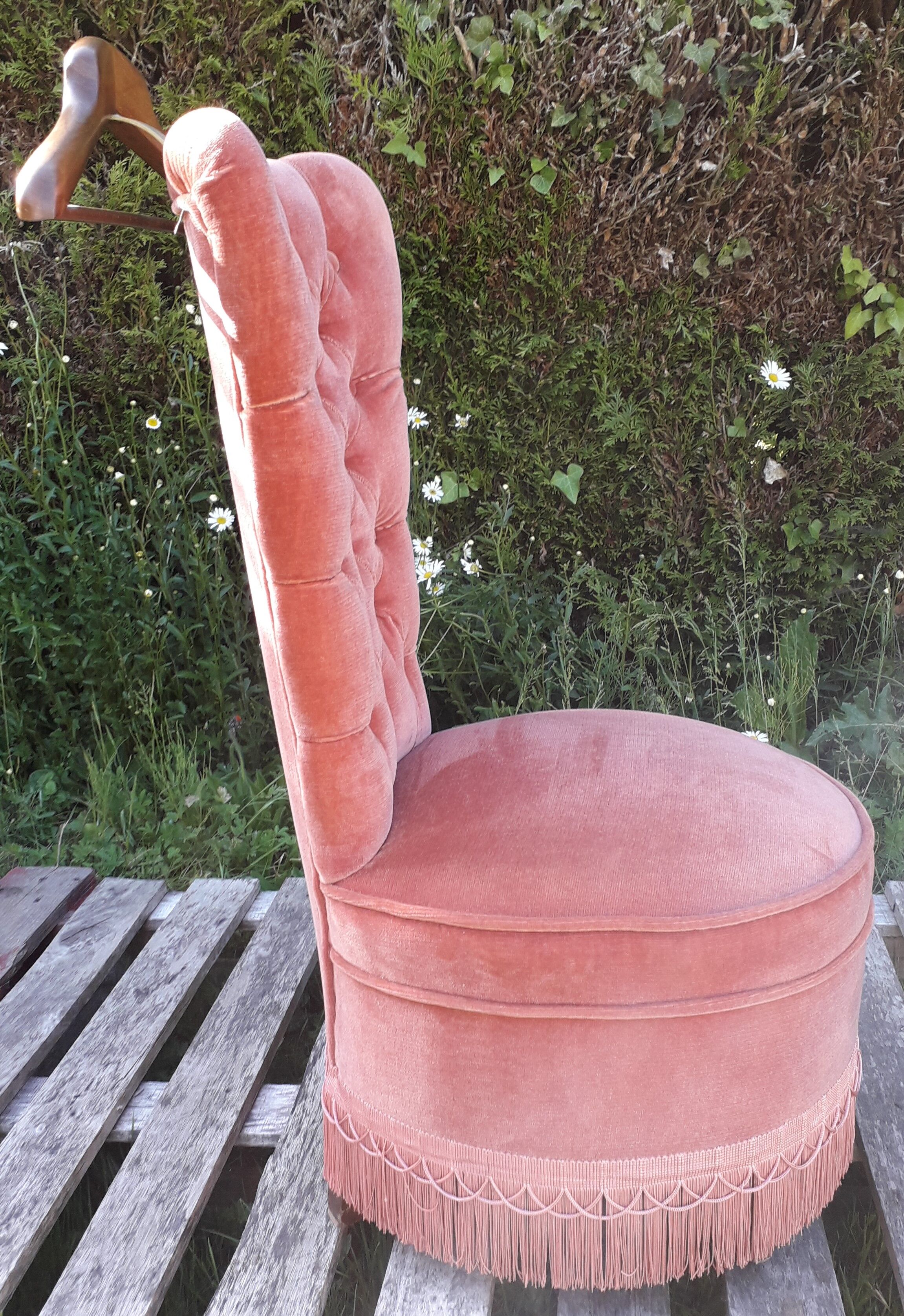 Pink veloures warmer years 70