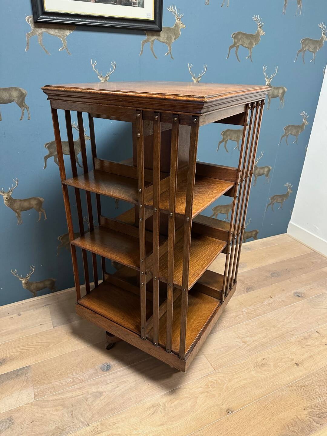 Large antique revolving bookcase
