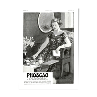 Affiche vintage années 30 Café Phoscao