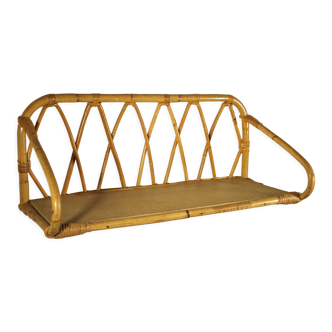 Rattan wall shelf