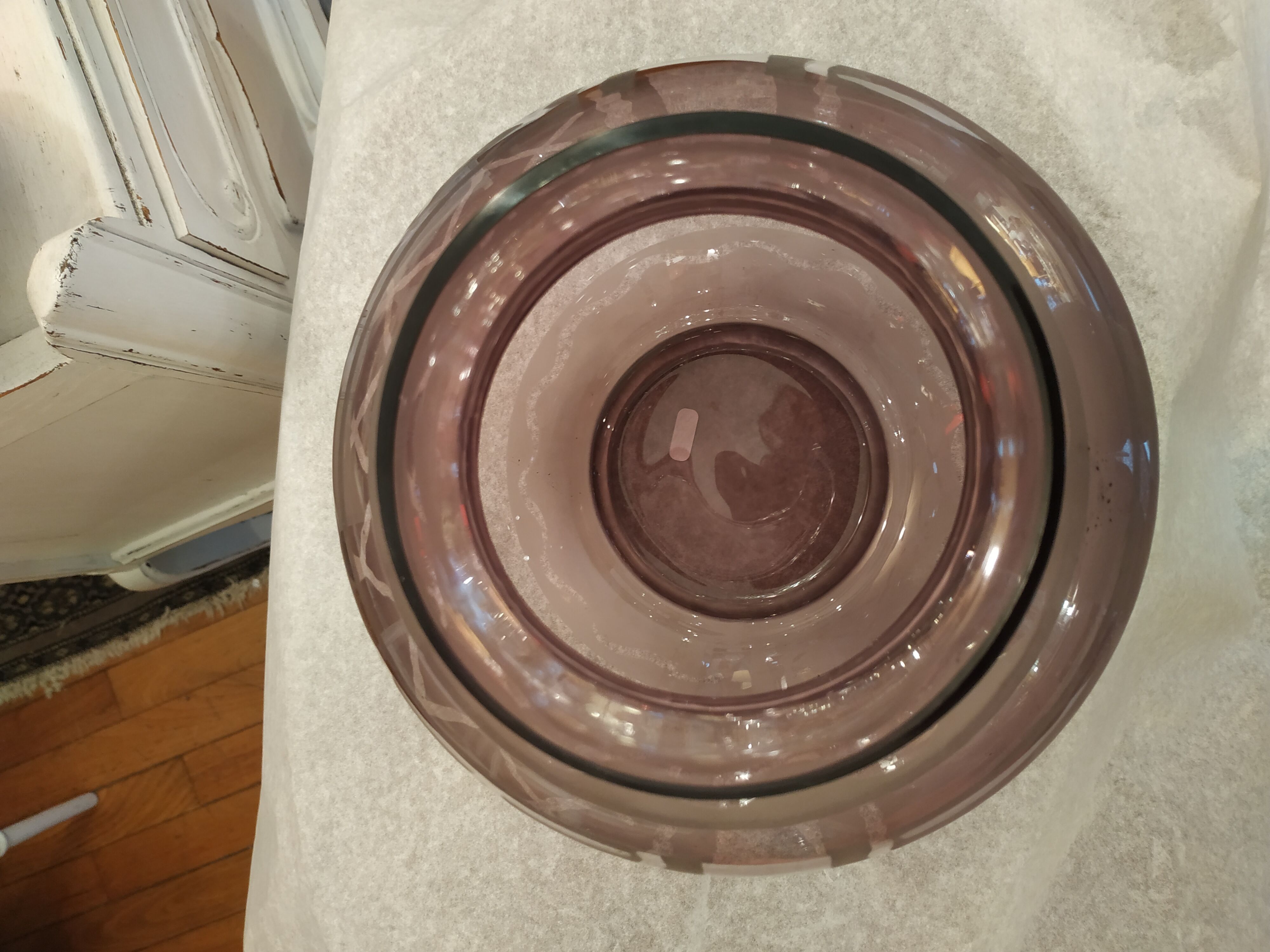 Purple ball-shaped vase