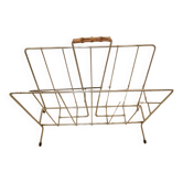 Porte revue vintage en metal dore