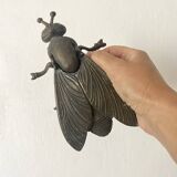 2 cendriers insectes mouches en métal années 50-60