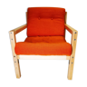 Orange tweed armchair 1970