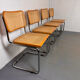 Set of 4 vintage Cesca S32 dining chairs by Marcel Breuer, 1990s