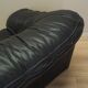 Black leather sofa, Italian design, 1960s, production: Italy