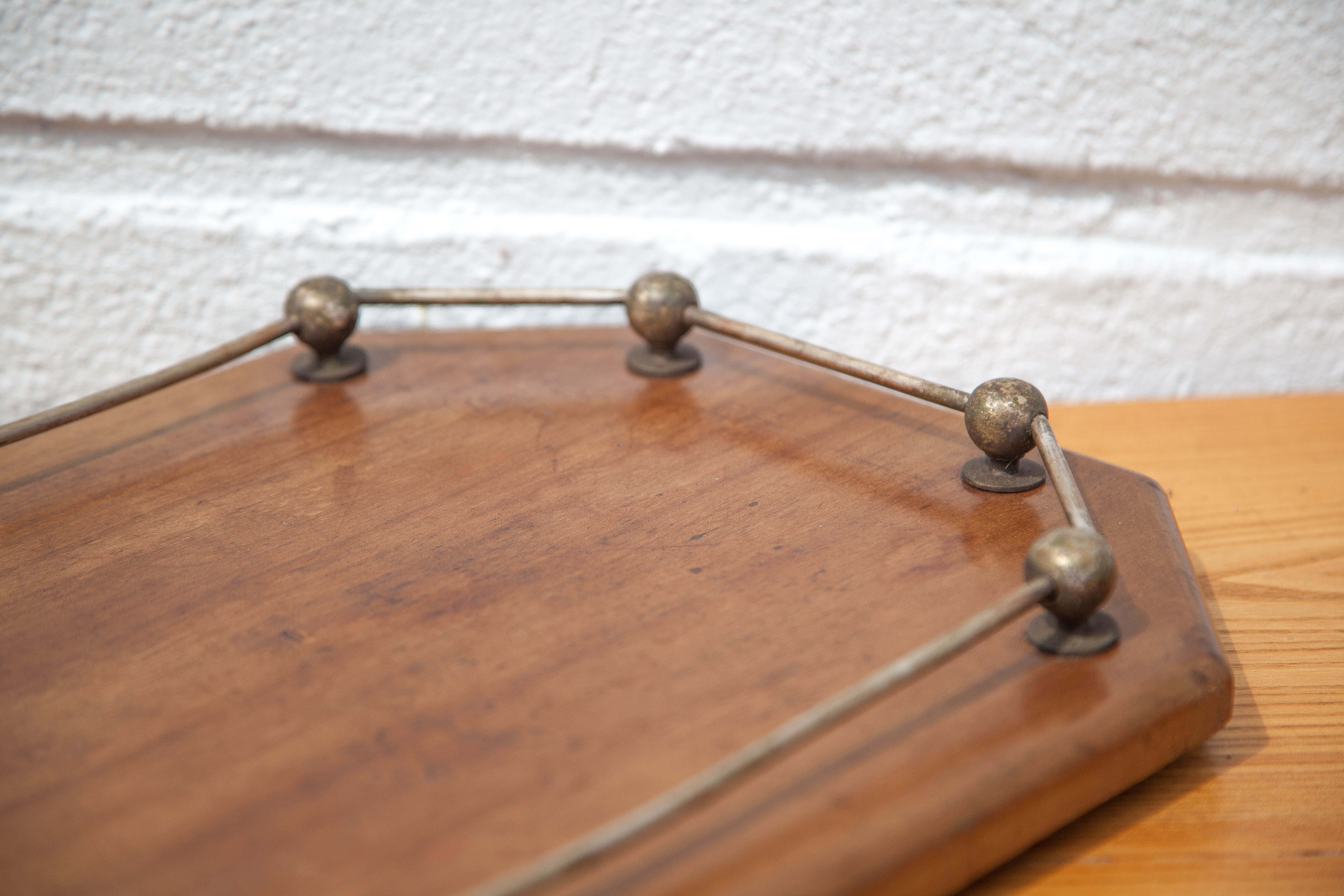 Vintage wooden tray, centerpiece, serving tray