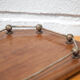 Plateau bois vintage, centre de table, plateau de service