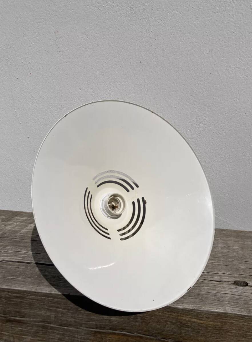 Scandinavian white metal pendant light