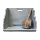 Old patinated washerwoman tray and its beater