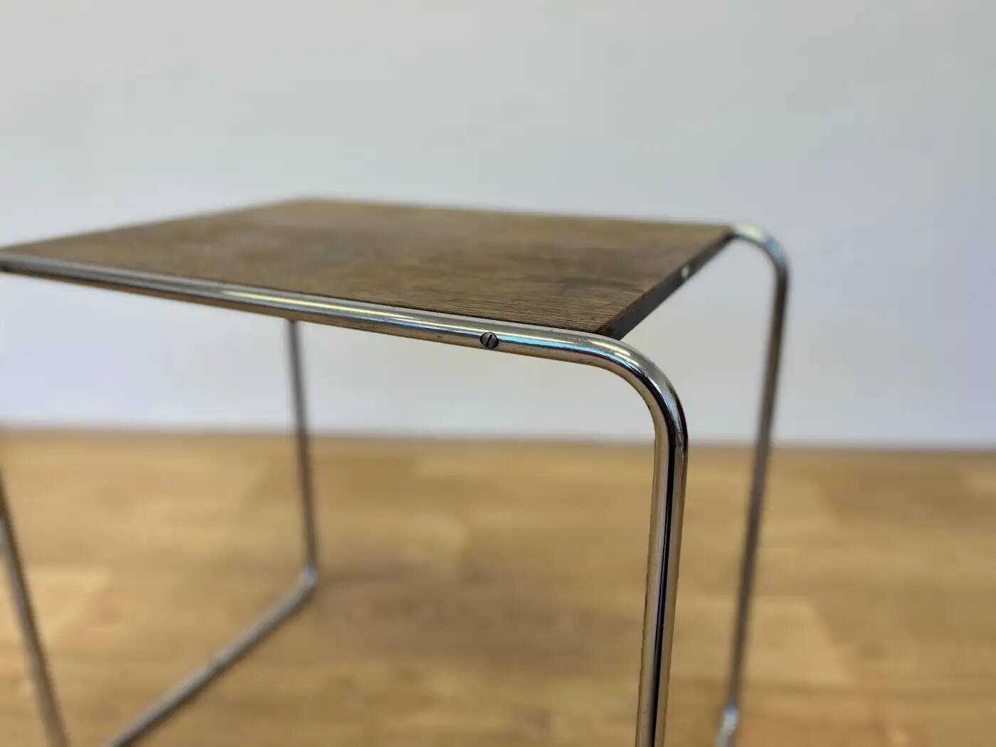Bauhaus chrome nesting or side table by Marcel Breuer for Mucke Melder, 1930s
