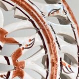 Handcrafted ceramic wall light blue centre