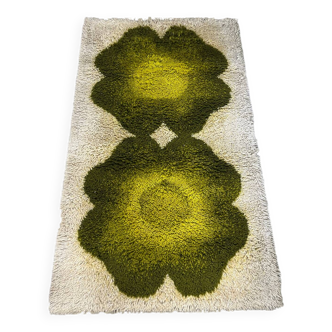 Vintage 70's pure wool velvet rug