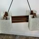 Vintage 1960s Scandinavian teak and perspex chandelier