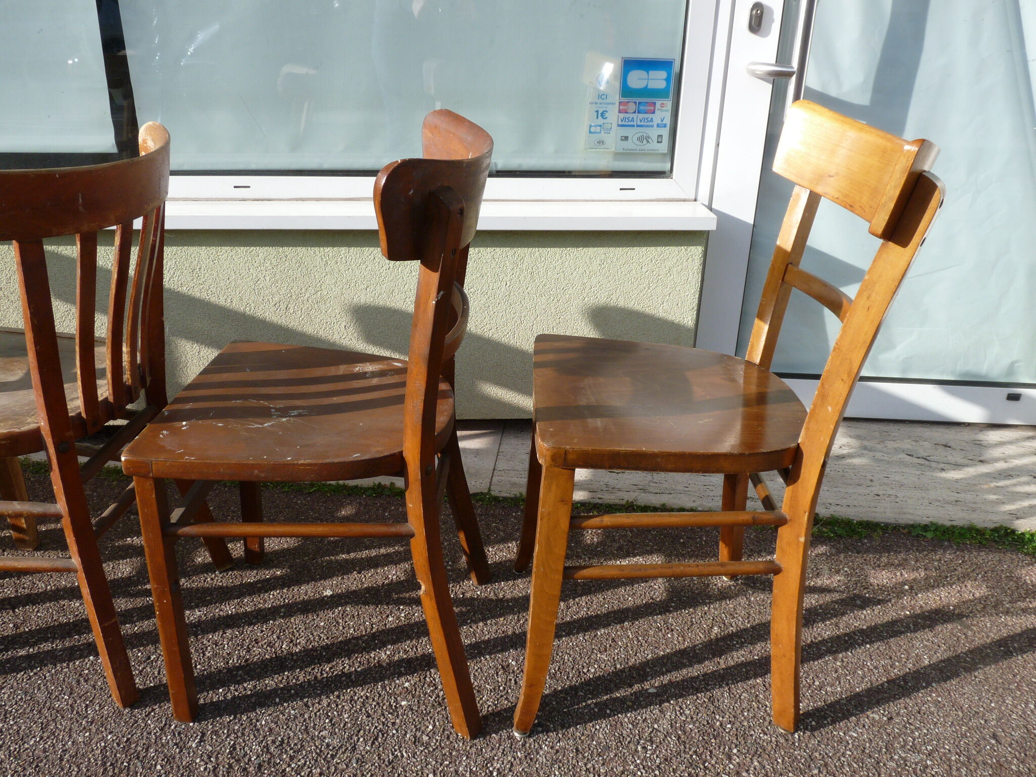 Lot de 6 chaises en bois de bistrot