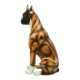 Life-size boxer dog statue in majolica, glazed ceramic, Italy, 1970s.