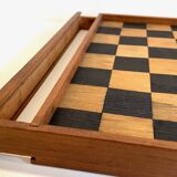 Game of checkers wood dovetail assembly vintage