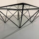 Vintage 1980s Italian architectural design metal coffee table.