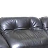 Luxury leather sofa from the Swiss house DE SEDE, black leather sofa