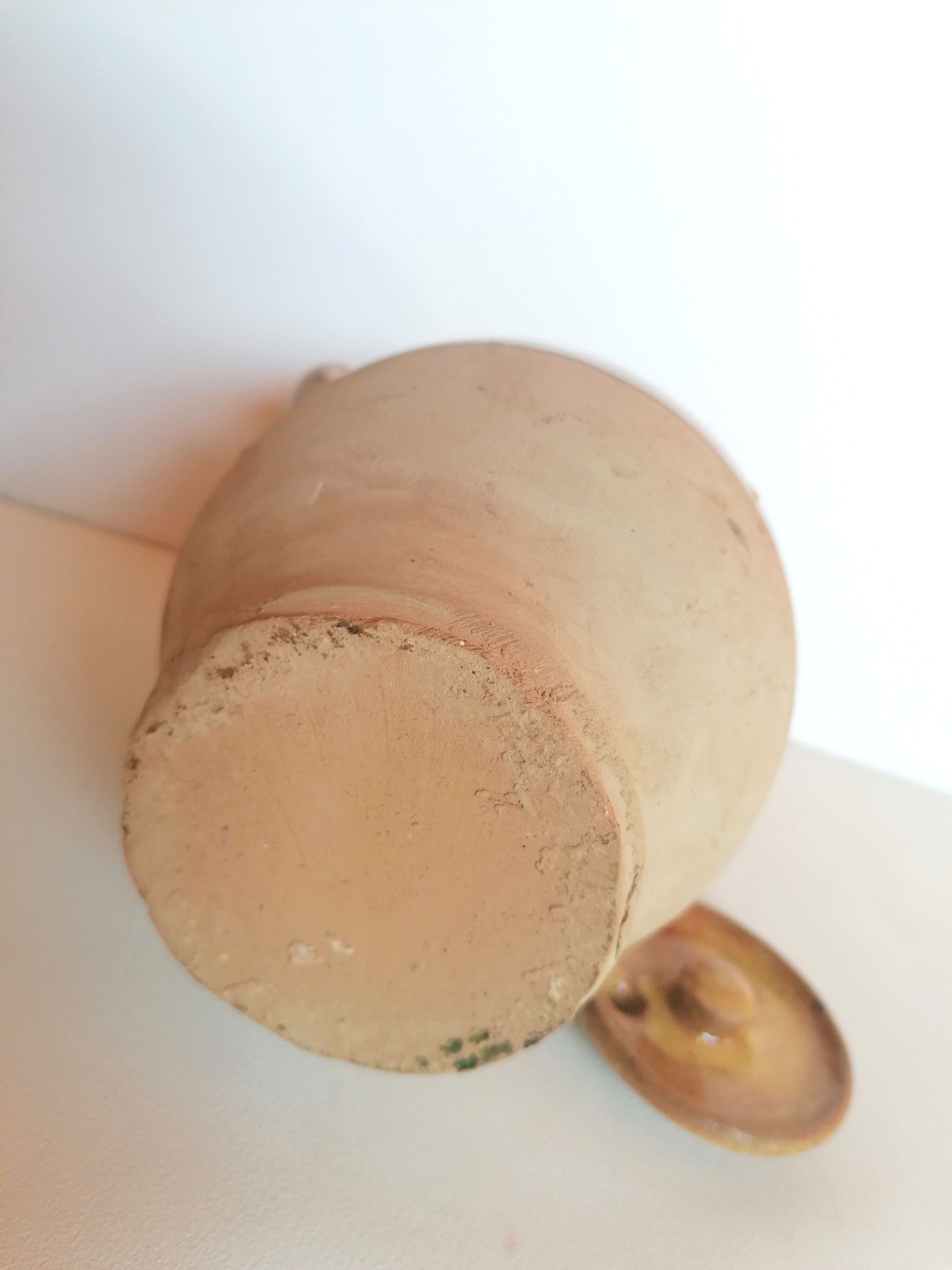 Enamelled jug with lid