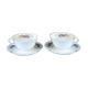 Pair of dejeuner cup and porcelain cup ch. field haviland limoges