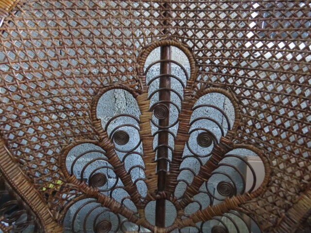 Emmanuelle rattan chair with satin cushions