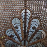 Emmanuelle rattan chair with satin cushions