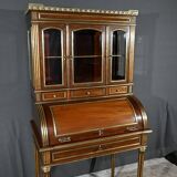 Rare Small Cylinder Desk and Showcase, Louis XVI style – Mid-19th century