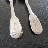 Series of 2 tablespoons - In solid silver