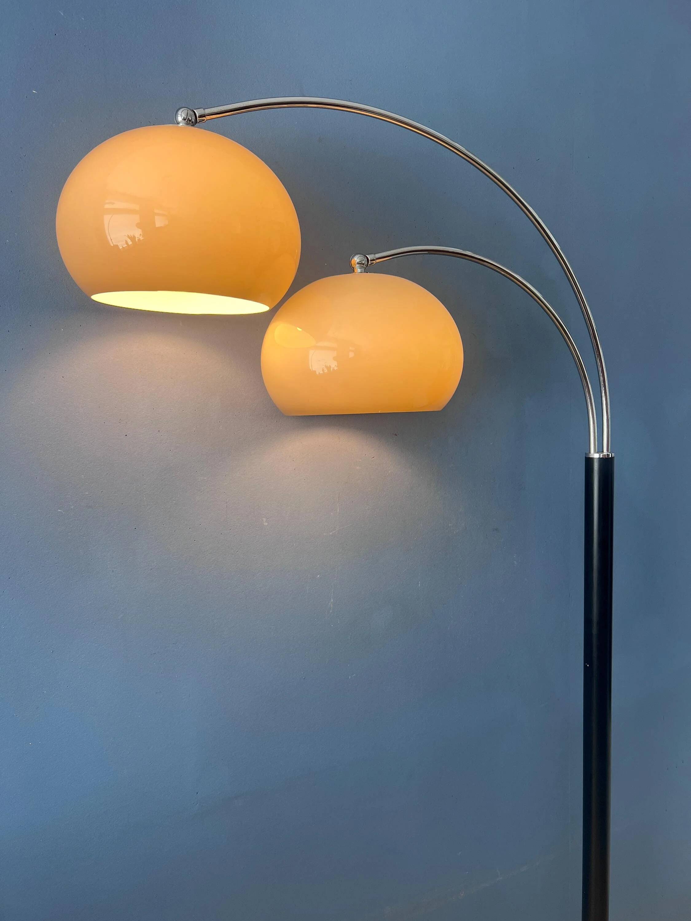 Dijkstra Mid-Century double arc mushroom floor lamp