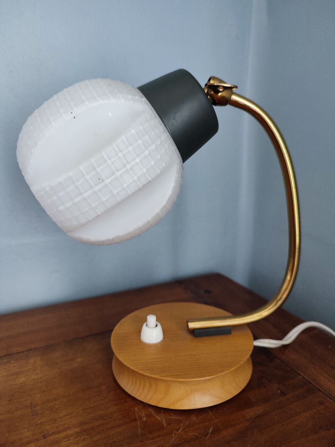 Vintage opaline table lamp