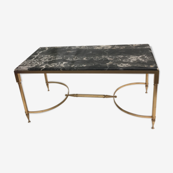 Table basse laiton et marbre style néoclassique