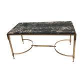 Table basse laiton et marbre style néoclassique