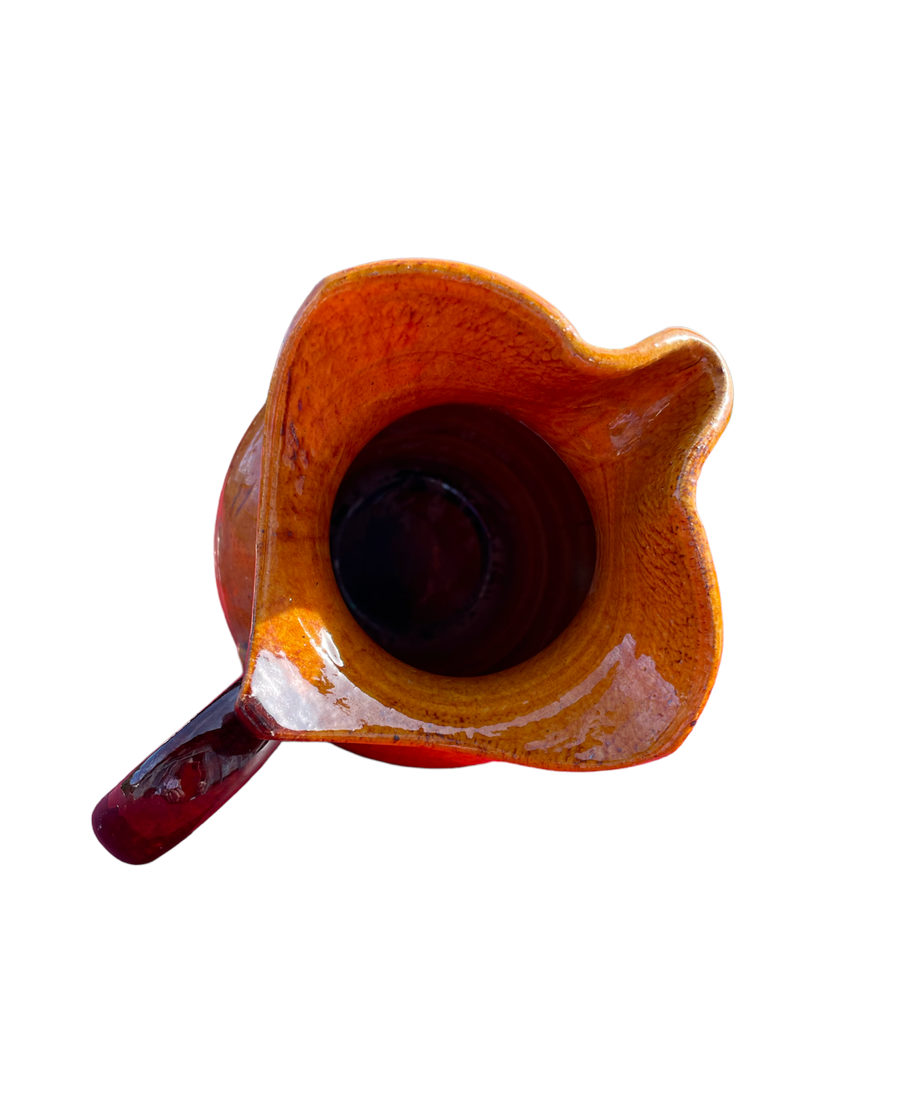 Carafe in ochre and maron sandstone