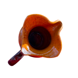 Carafe en gres ocre et maron
