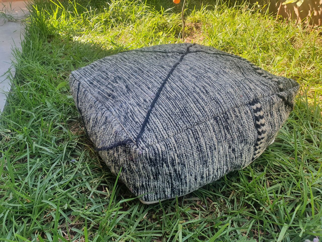 Moroccan carpet pouf