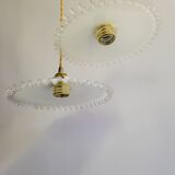 Duo of serrated opaline suspensions