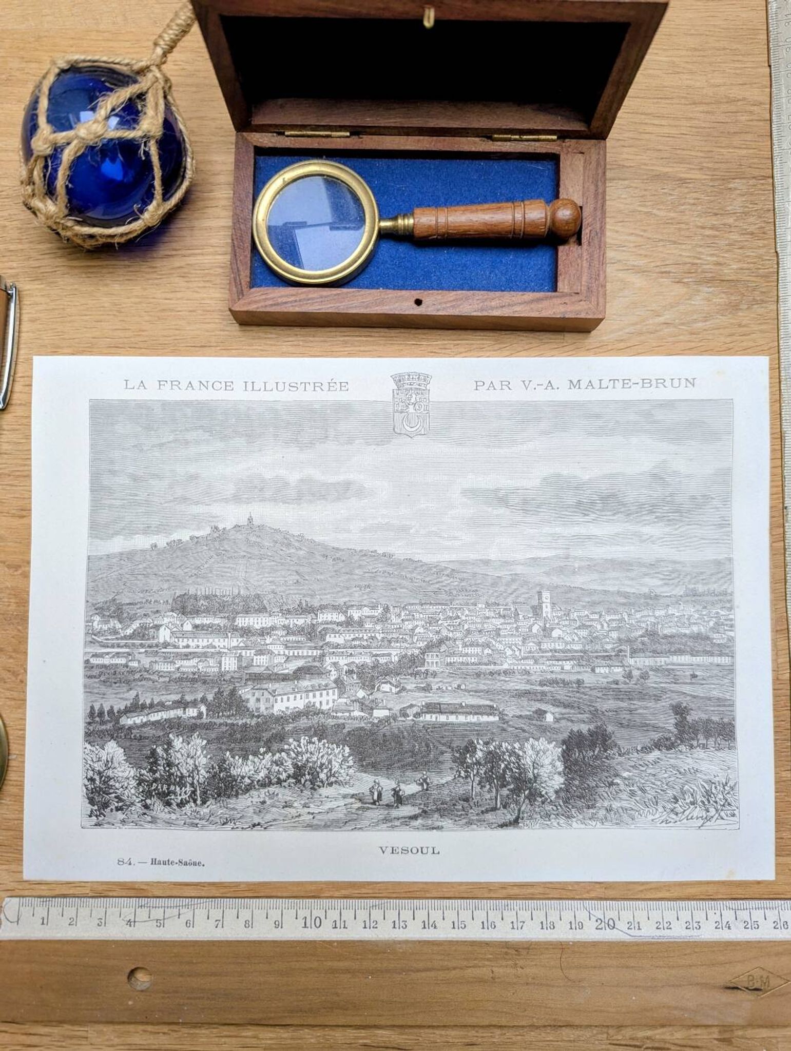 Vesoul, Haute-Saône, printed illustration from 1883.